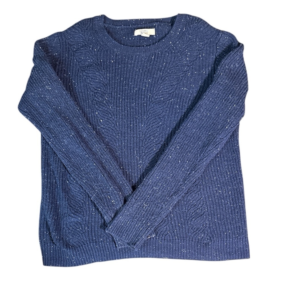 Croft & Barrow Navy Blue Crew Neck Sweater